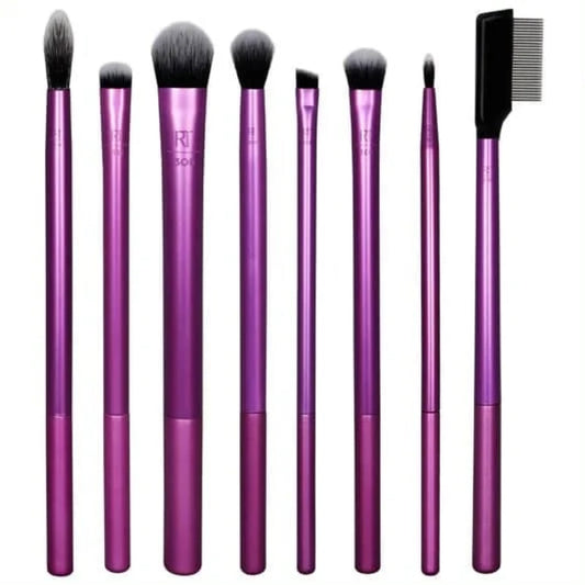 Real Techniques Everyday Eye Essentials Makeup Brush Kit, 8 Piece Set