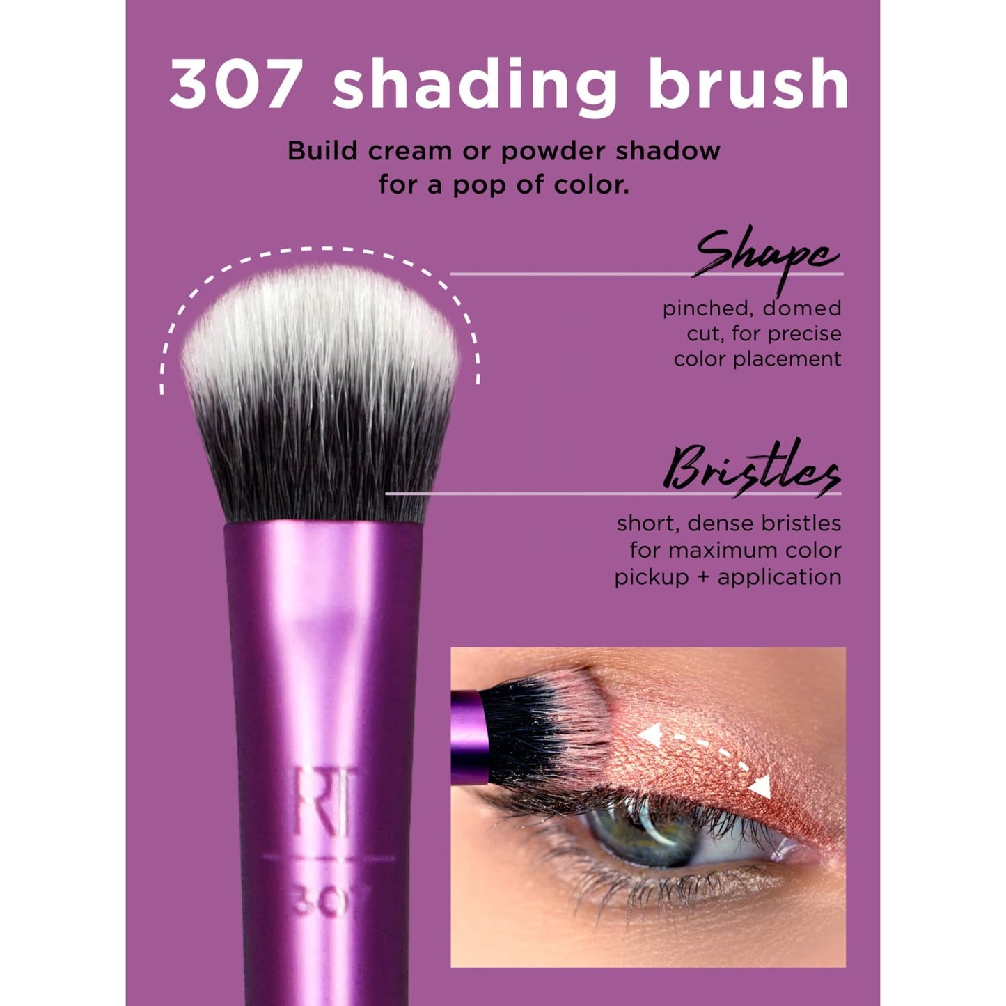 Real Techniques Everyday Eye Essentials Makeup Brush Kit, 8 Piece Set