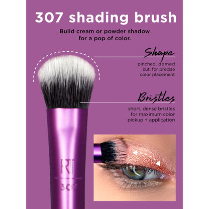 Real Techniques Everyday Eye Essentials Makeup Brush Kit, 8 Piece Set