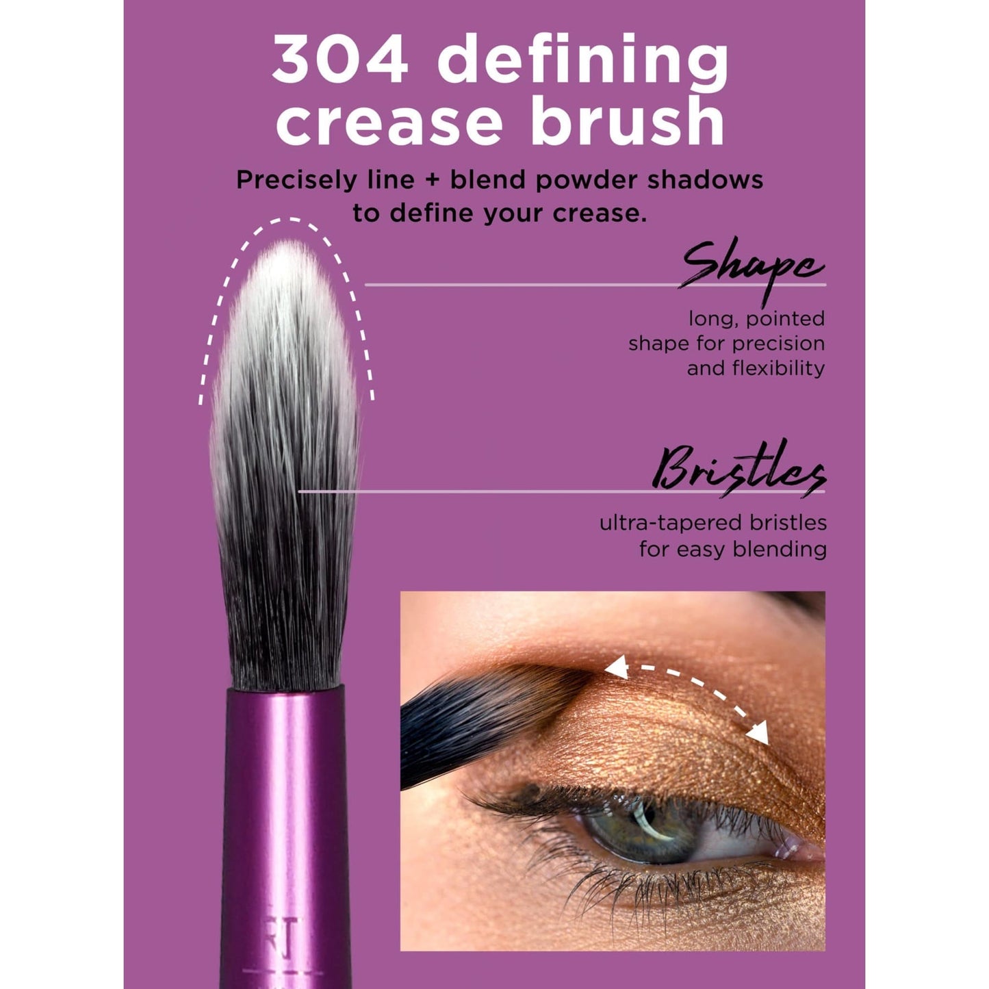 Real Techniques Everyday Eye Essentials Makeup Brush Kit, 8 Piece Set