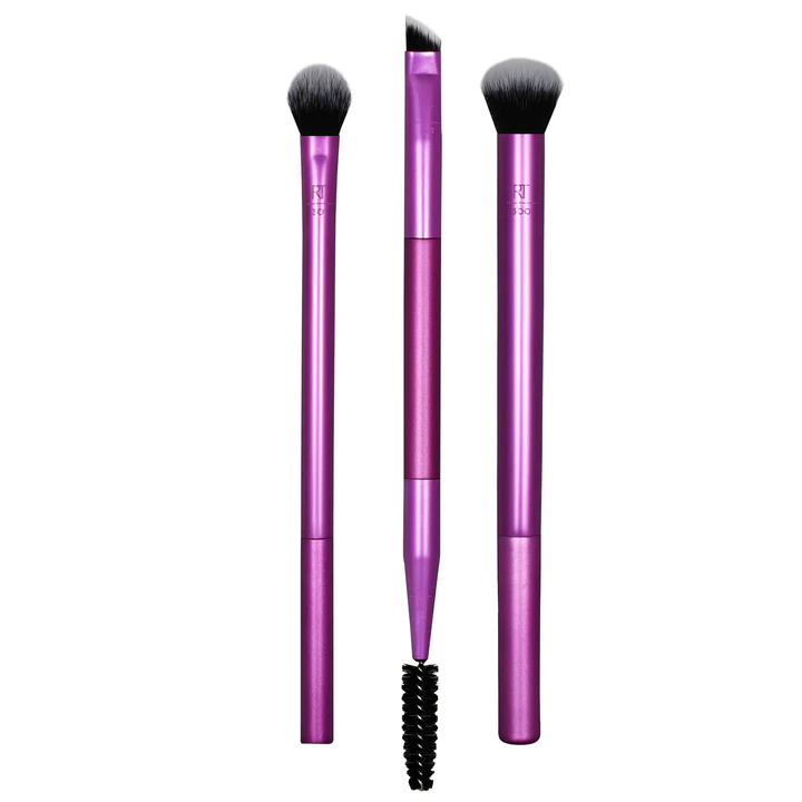 Real Techniques Eye Shade & Blend Makeup Brush Trio, 3 Piece Set