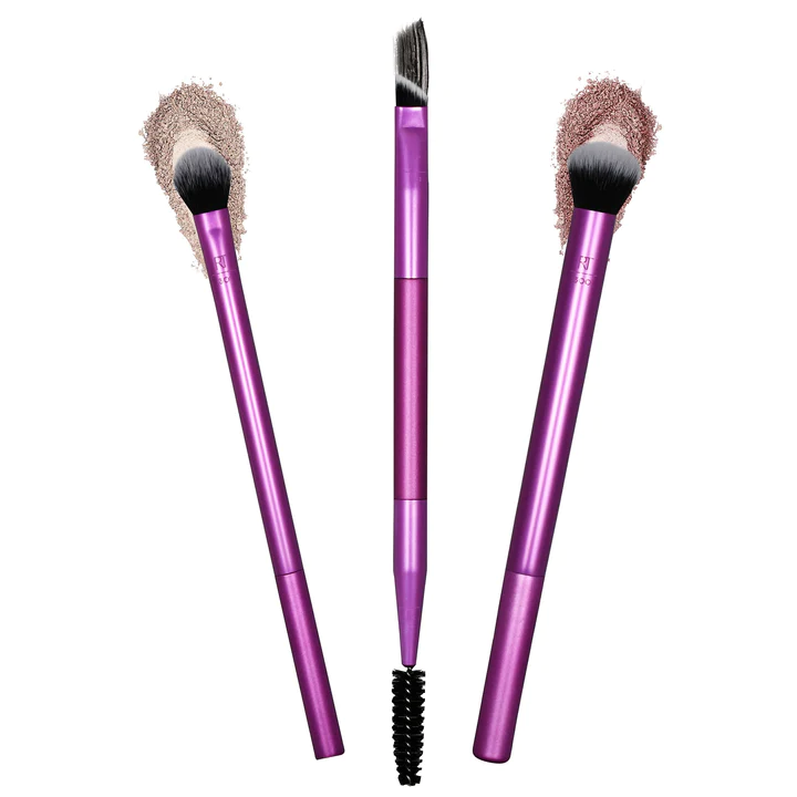 Real Techniques Eye Shade & Blend Makeup Brush Trio, 3 Piece Set