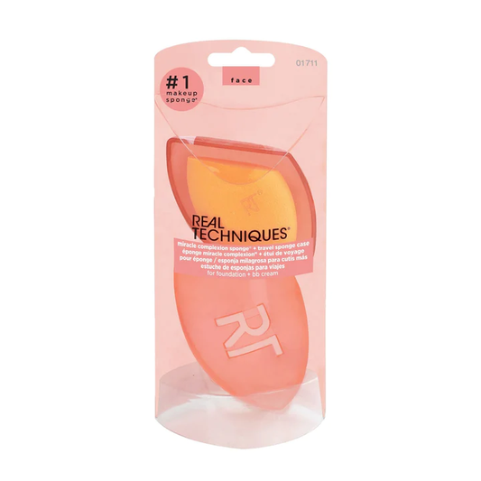Real Techniques Miracle Complexion Sponge + Travel Case, 2 Piece Set