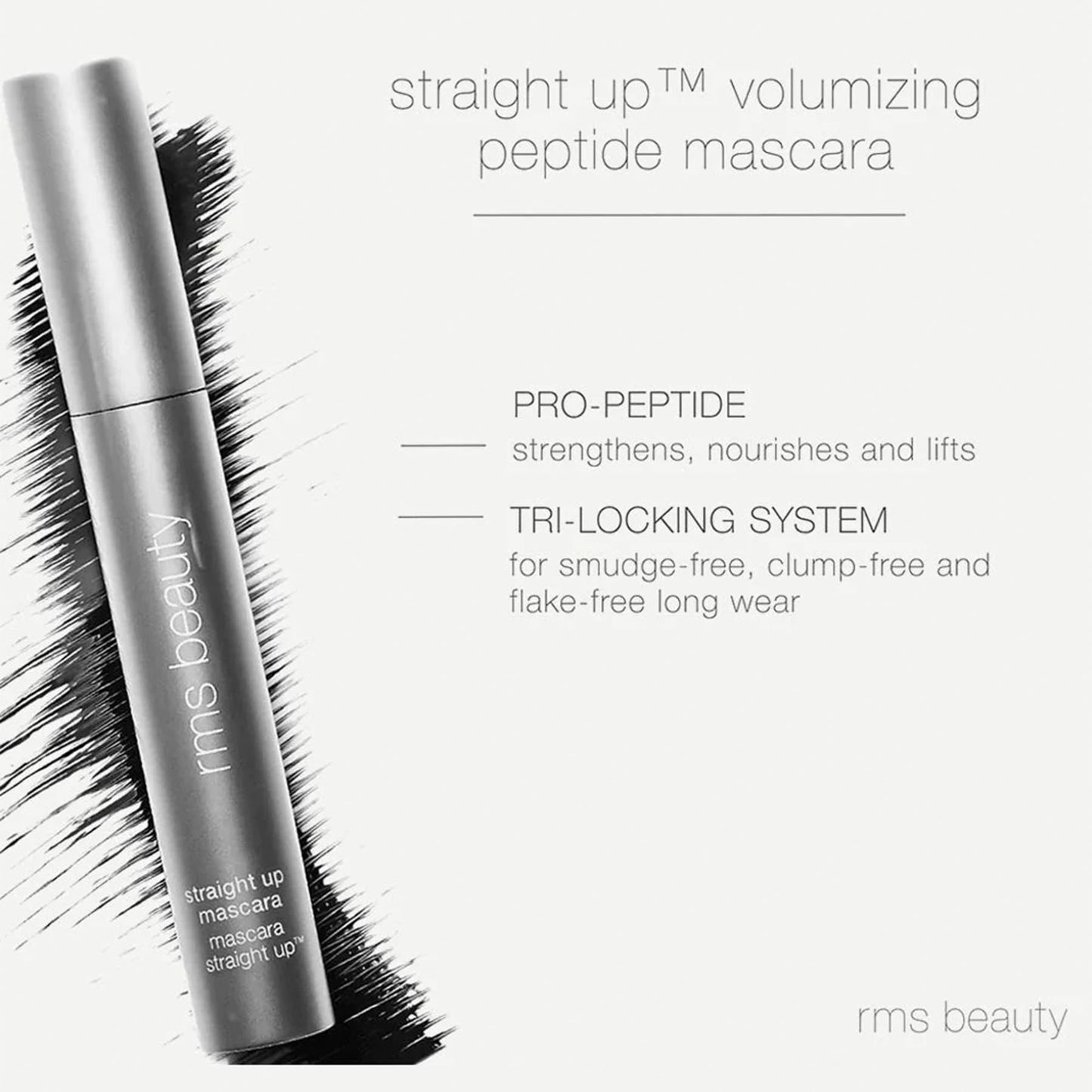 RMS Beauty Straight Up Volumizing Peptide Mascara 10 ml