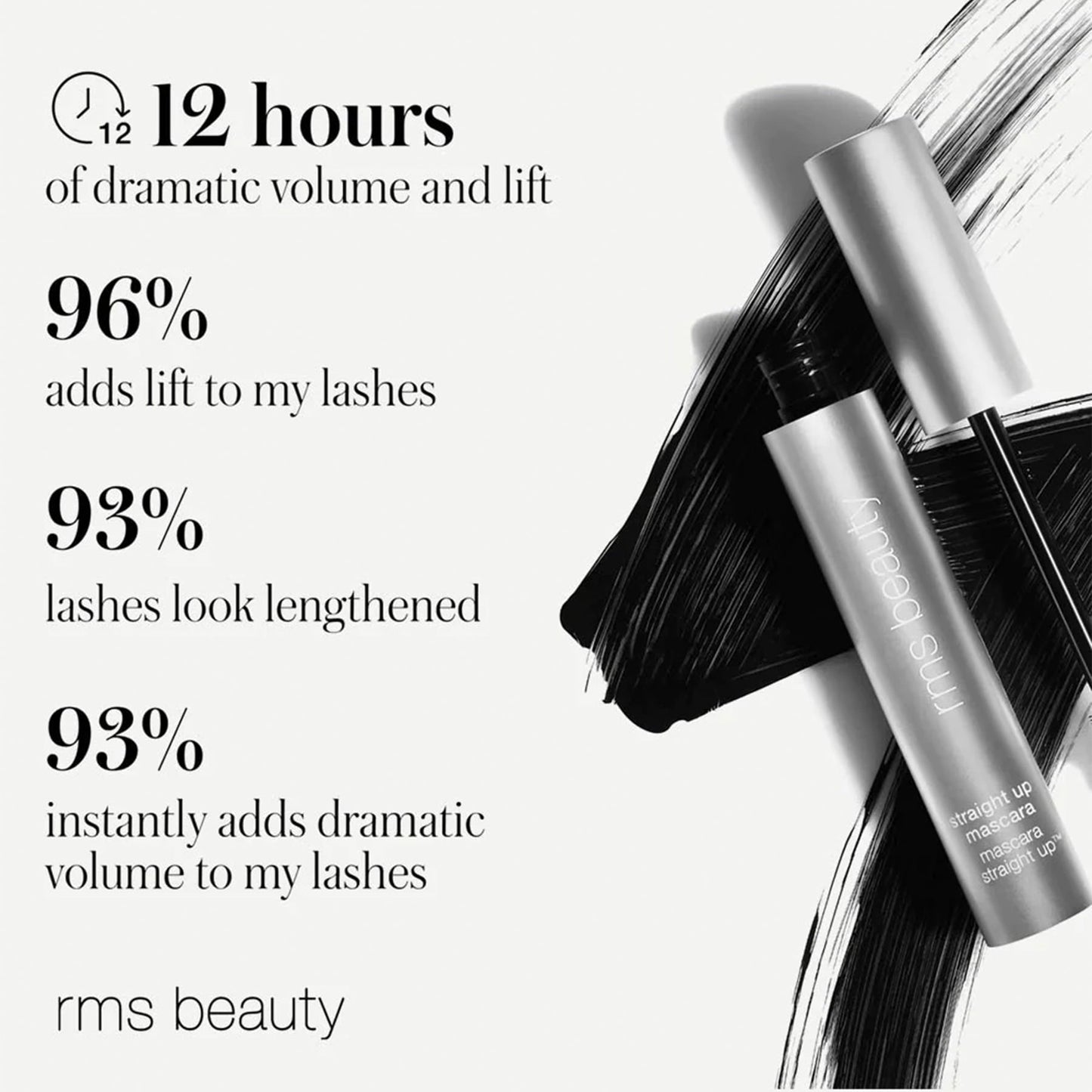 RMS Beauty Straight Up Volumizing Peptide Mascara 10 ml