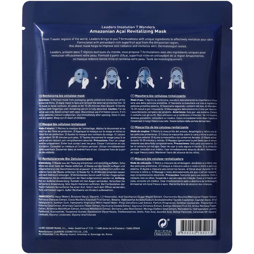 Insolution 7 Wonders Revitalising Sheet Mask Amazonian Acai 1pc