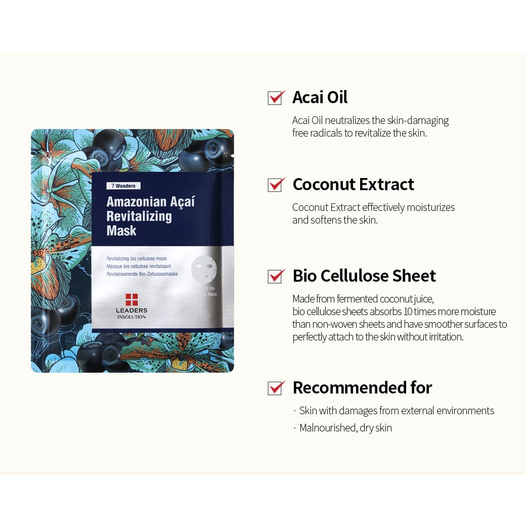Insolution 7 Wonders Revitalising Sheet Mask Amazonian Acai 1pc