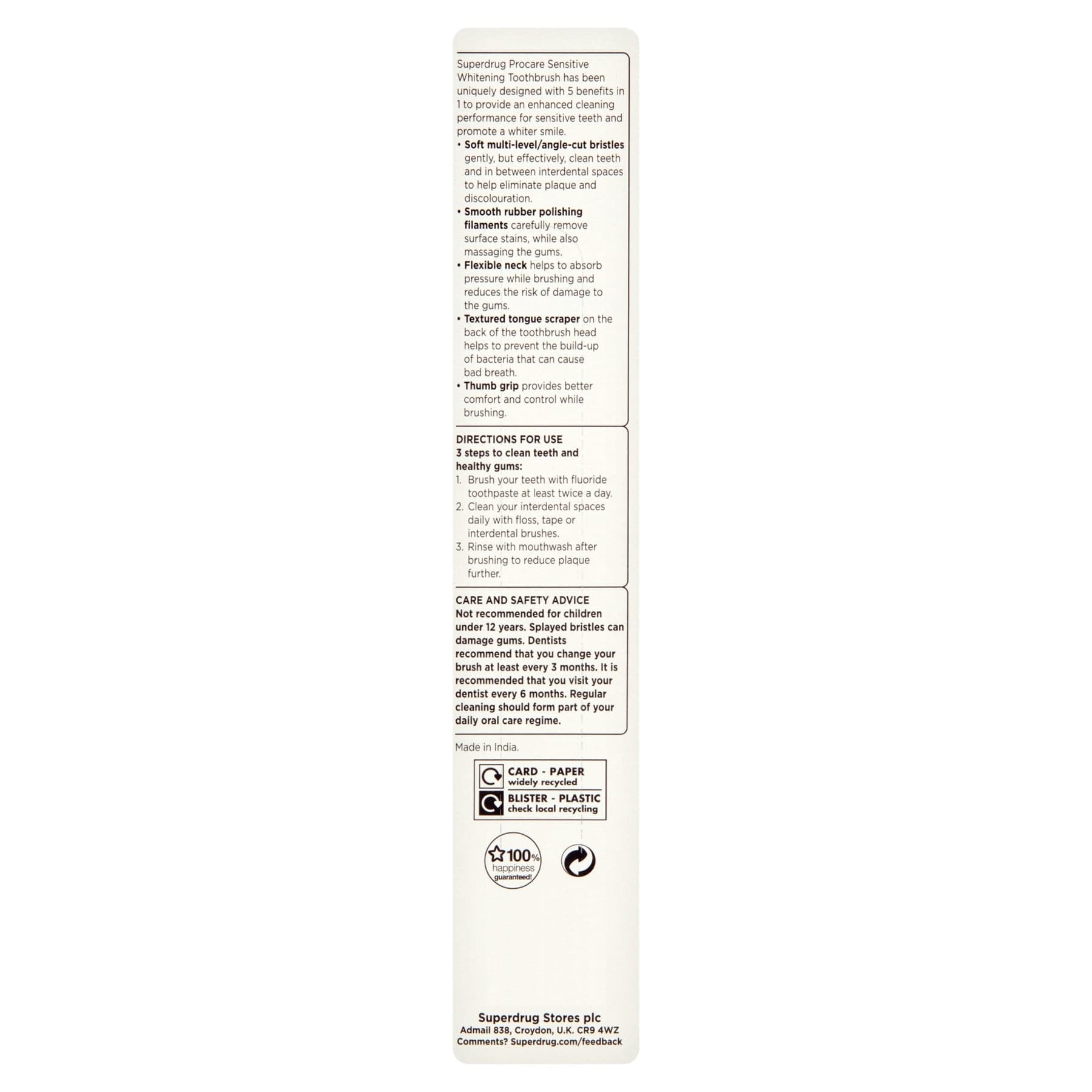 Pro Care 5-in-1 Sensitive Whitening Toothbrush Soft 1pc
