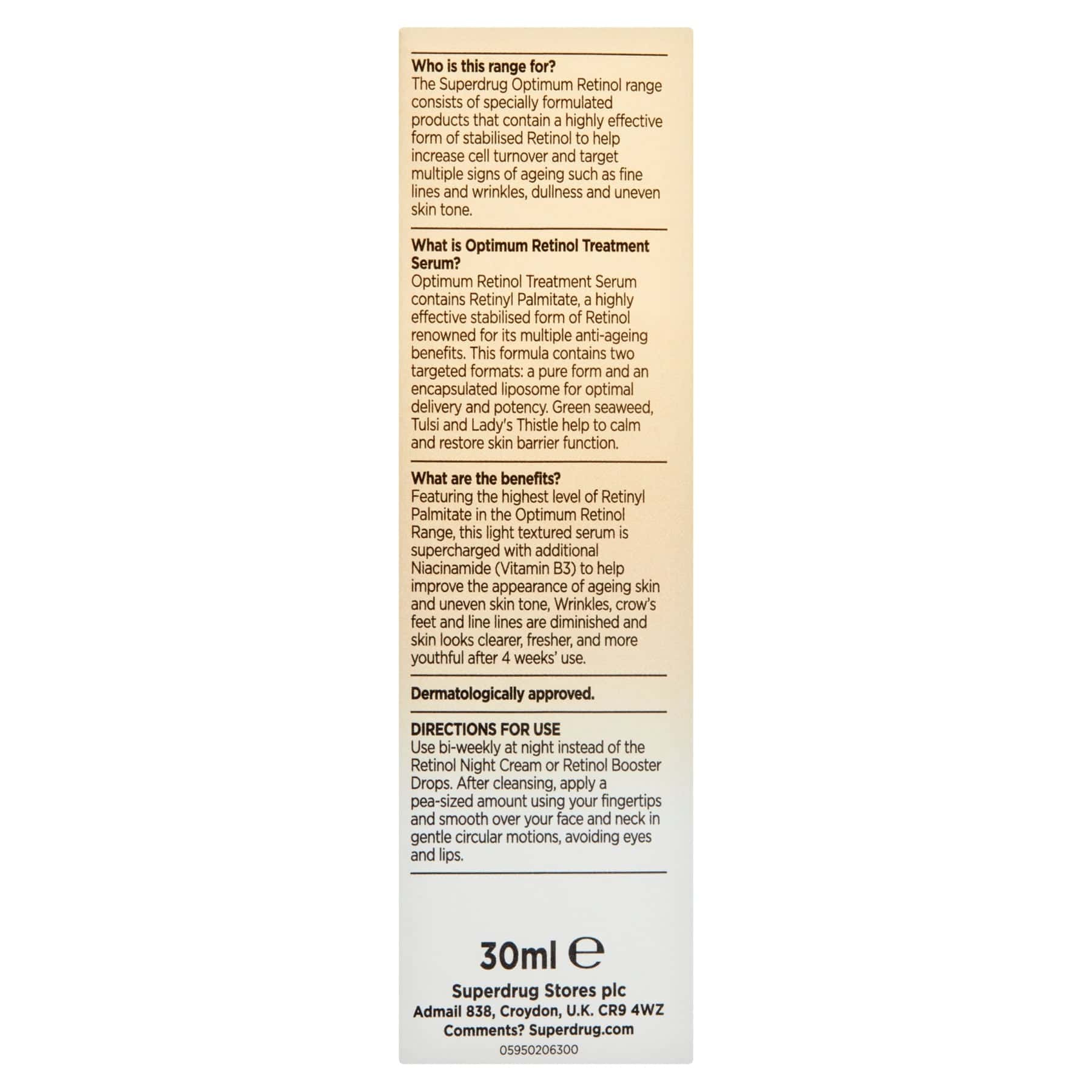 Optimum Firming Anti-Ageing Face Serum Retinol 30ml 30ml