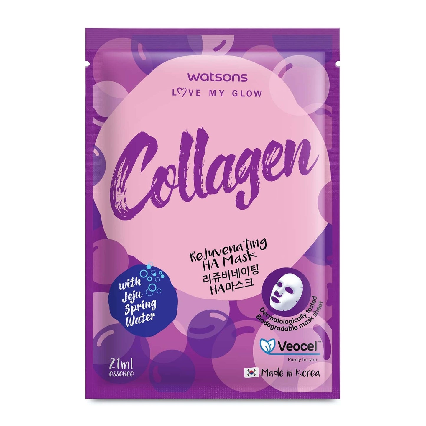Love My Glow Rejuvenating Sheet Mask Collagen & HA 1pc 1pc