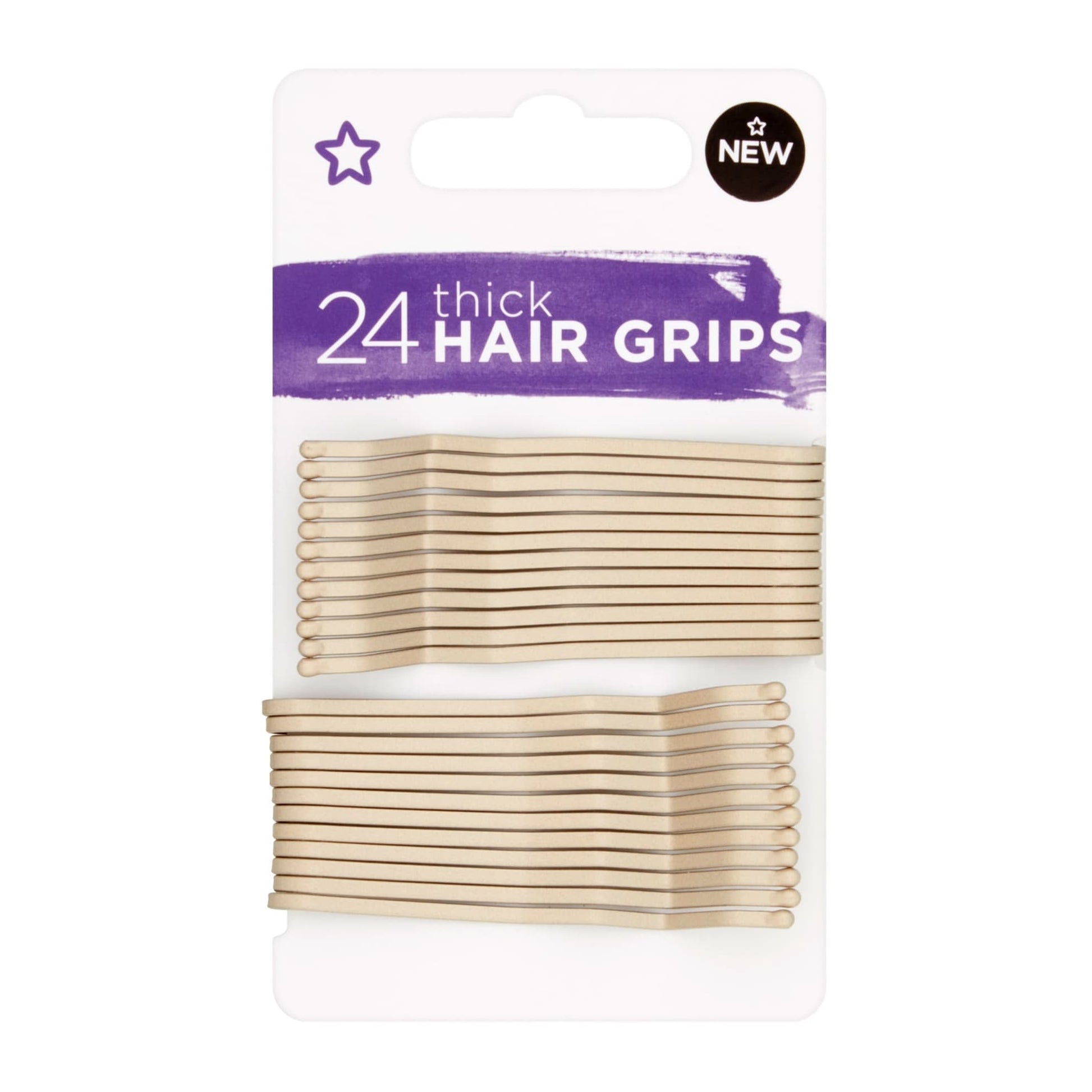 Thick Bobby Hair Pins 24pcs Blonde