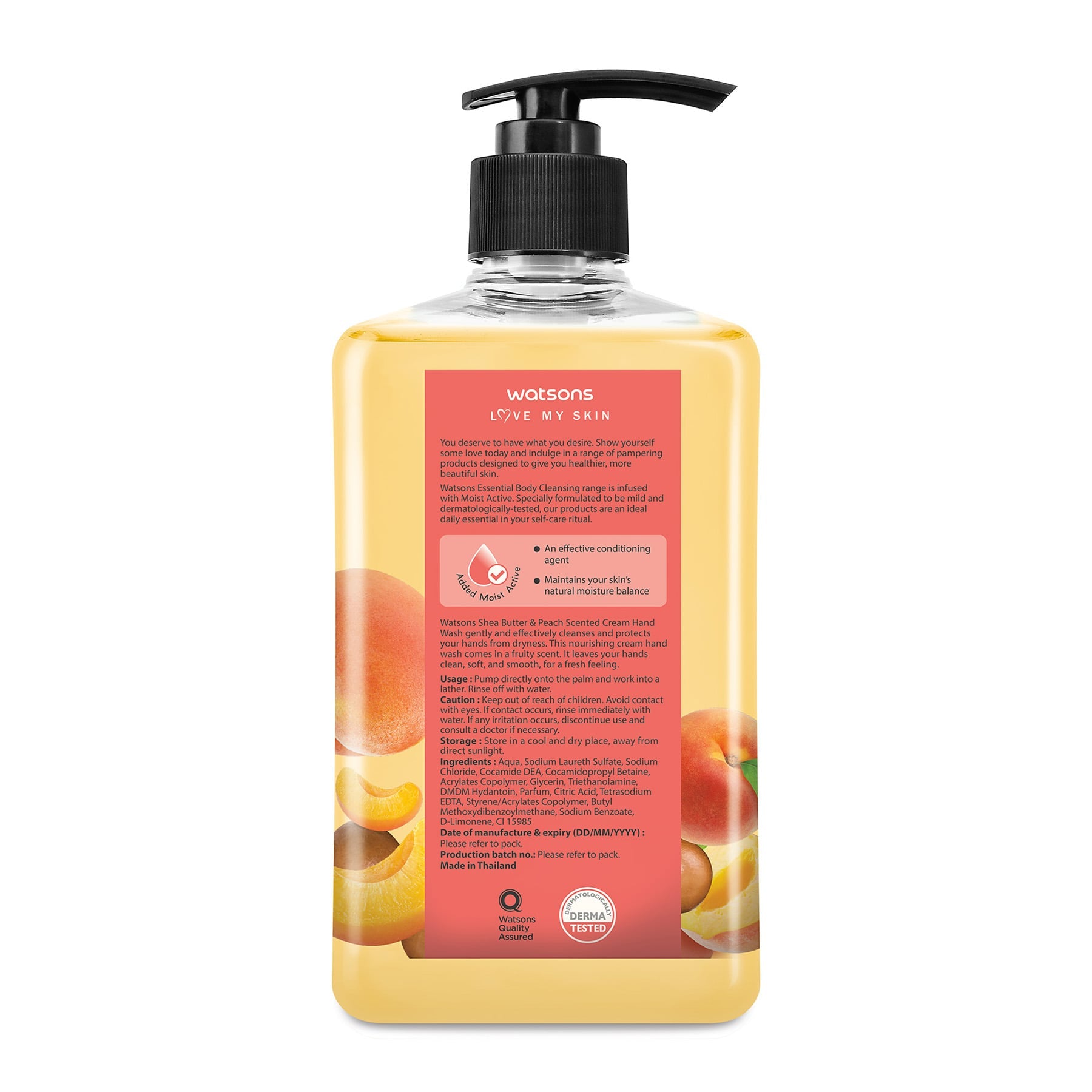 Love My Skin Cream Hand Wash Peach & Shea Butter 500ml 500ml