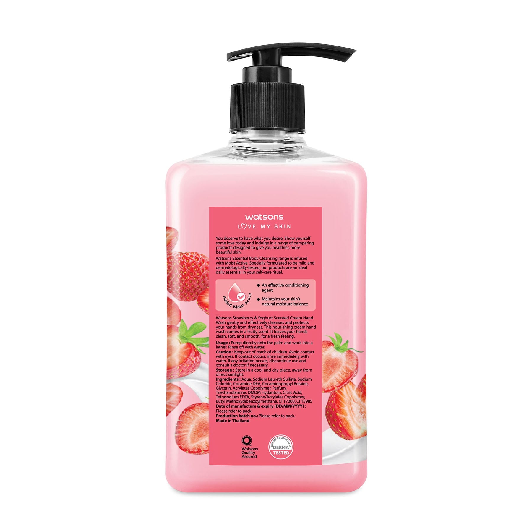 Love My Skin Cream Hand Wash Strawberry & Yoghurt 500ml 500ml