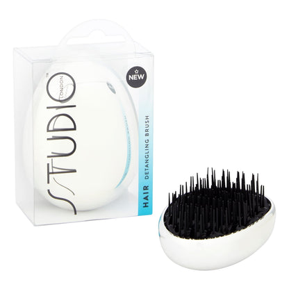 Studio London Detangling Hair Brush 1pc Silver