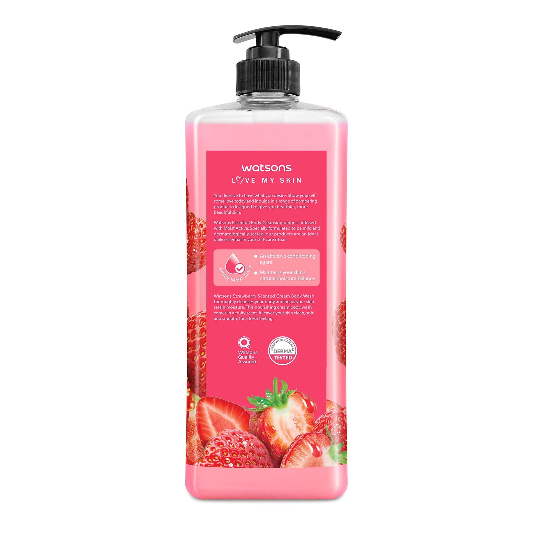 Love My Skin Softening & Moisturising Cream Body Wash Strawberry 1l 1L