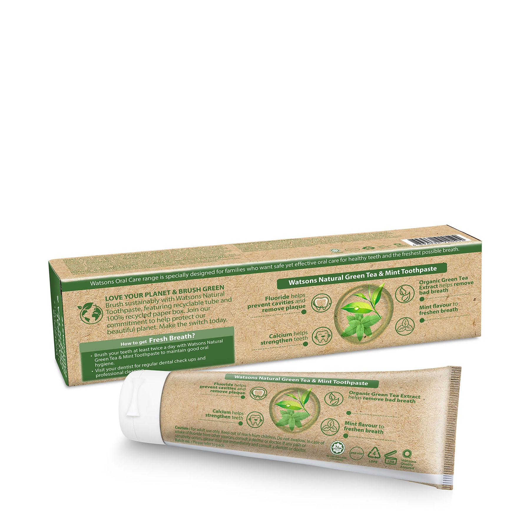 Natural Green Tea & Mint Toothpaste 110g 110g