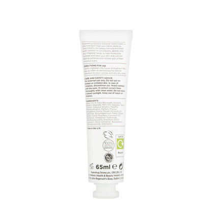 Superdrug Extracts Skincare Coconut Hand Cream Hydrating 65ml
