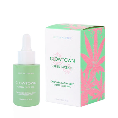 Glow Town Green Face Oil ( Hemp Seed ) 30ml 30ml