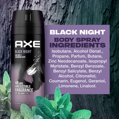 Body Spray Deodorant Black Night 150ml 150ml