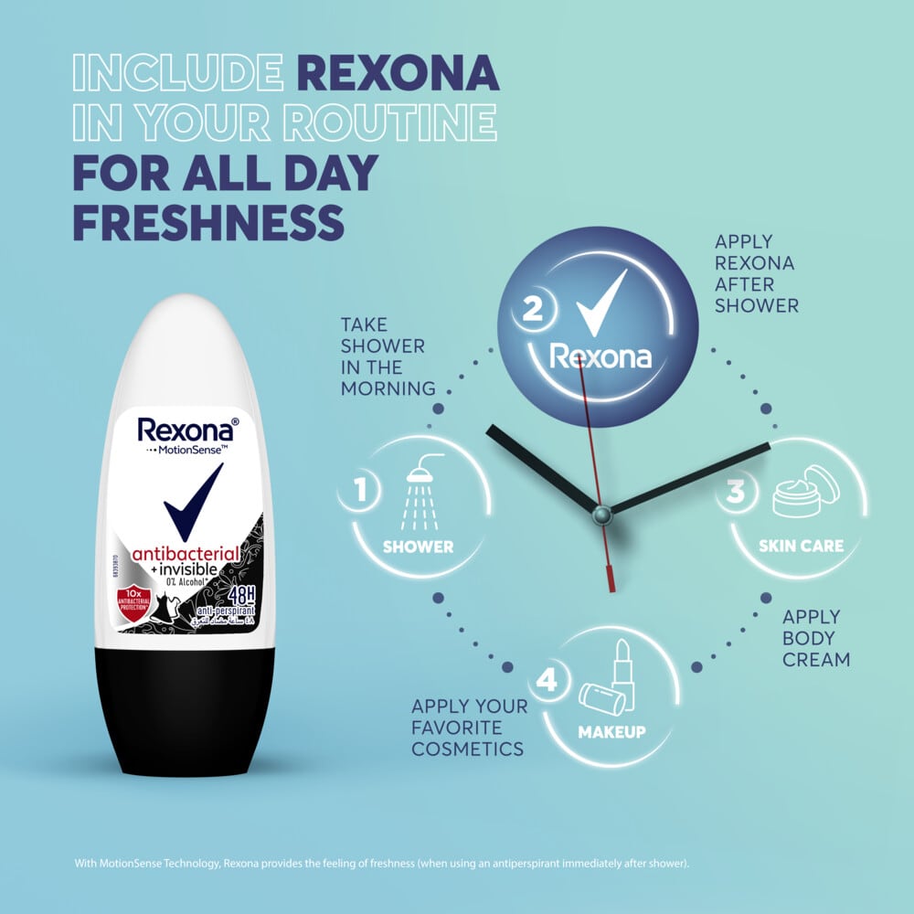 Anti-Perspirant Roll-On Antibacterial + Invisible 50ml 50ml