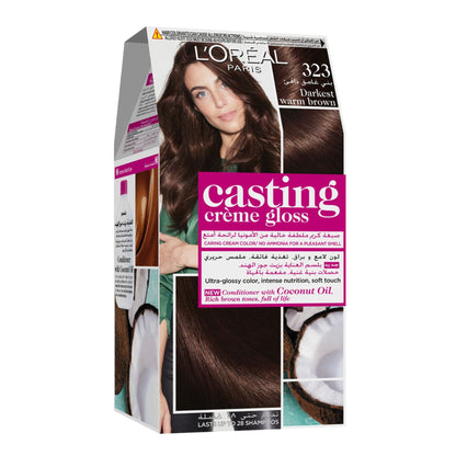 Casting Creme Gloss No Ammonia Permanent Hair Colour 48ml 323 Darkest Warm Brown