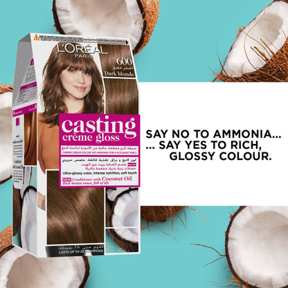 Casting Creme Gloss No Ammonia Permanent Hair Colour 48ml 600 Dark Blonde