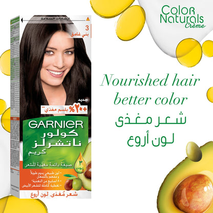 Colour Naturals Permanent Hair Colour 60ml 3.0 Dark Brown