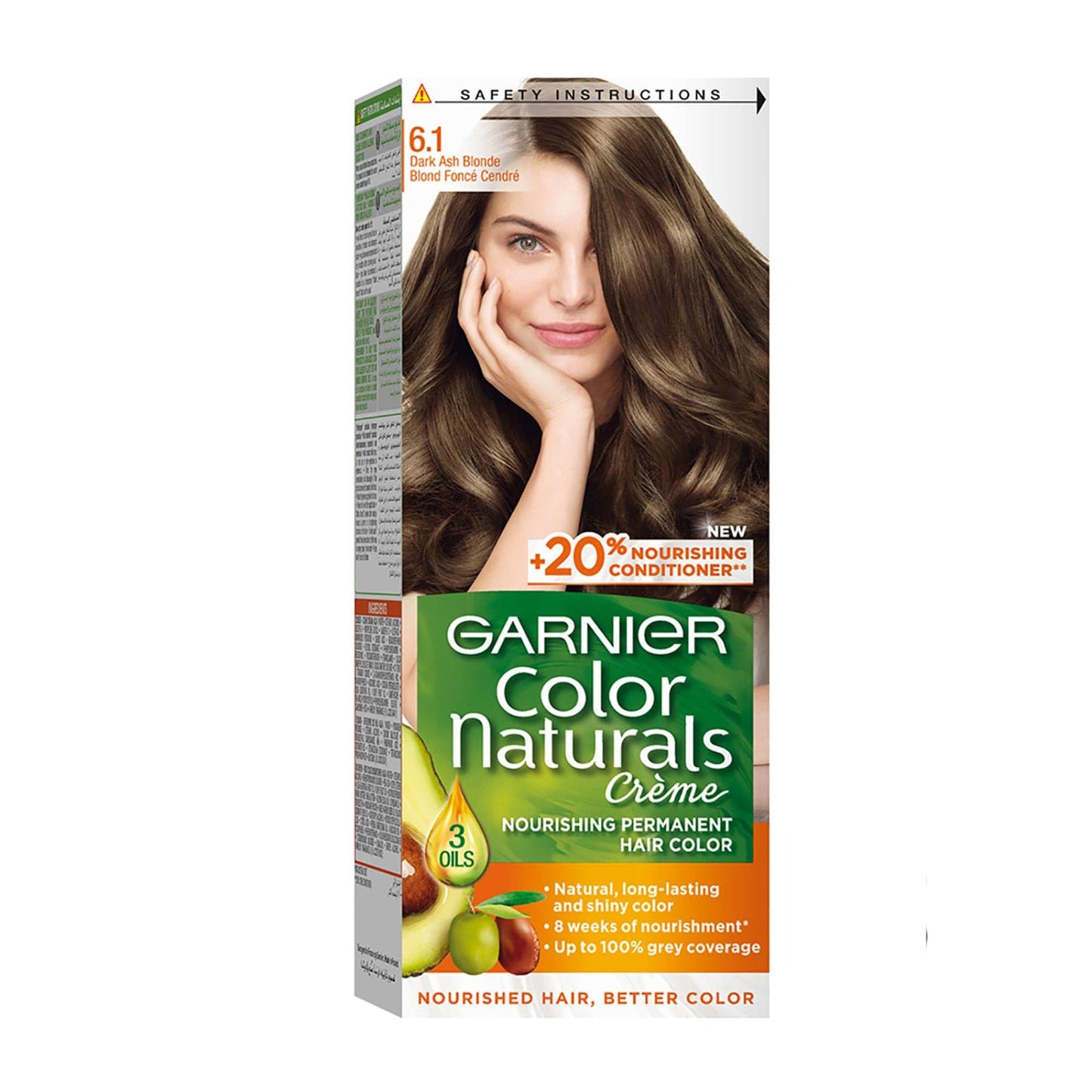 Colour Naturals Permanent Hair Colour 60ml 6.1 Dark Ash Blonde