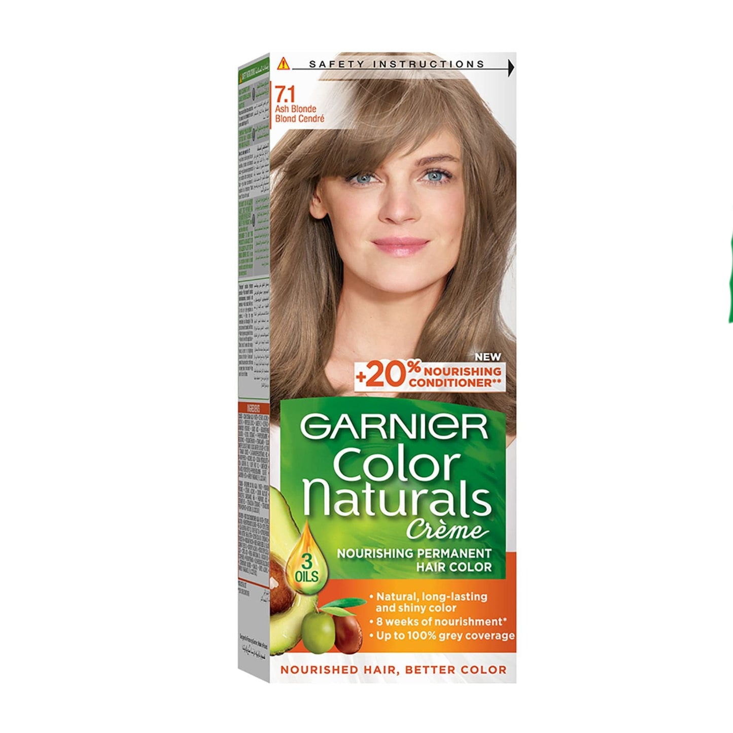 Colour Naturals Permanent Hair Colour 60ml 7.1 Ash Blonde