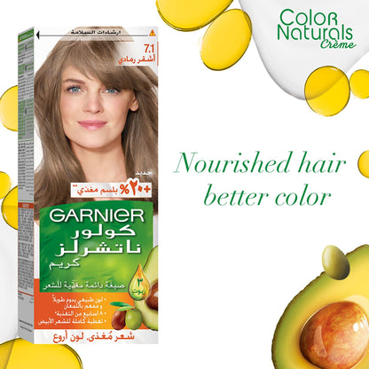 Colour Naturals Permanent Hair Colour 60ml 7.1 Ash Blonde