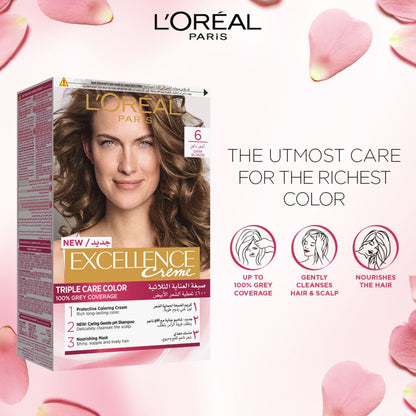 Excellence Creme Permanent Hair Colour 55ml 6.0 Dark Blonde|55ml