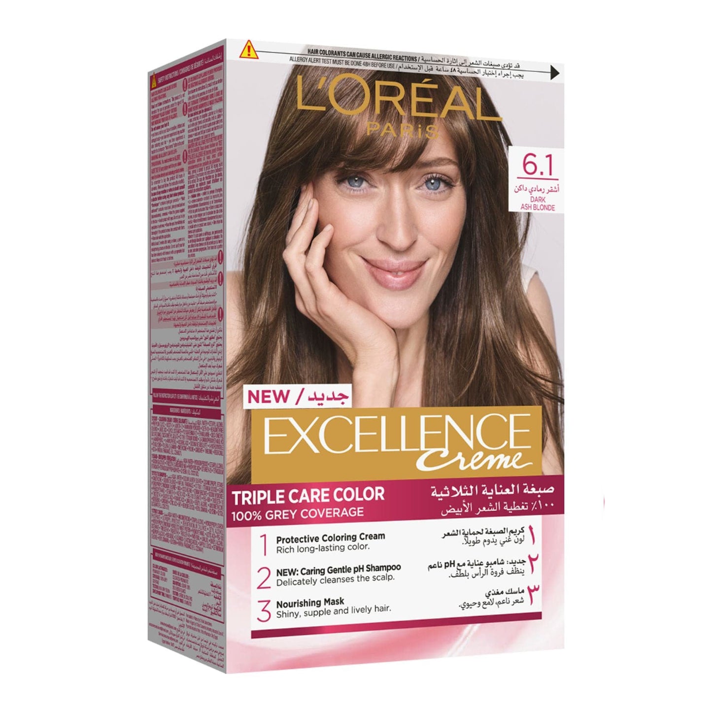 Excellence Creme Permanent Hair Colour 55ml 6.1 Dark Ash Blonde|55ml