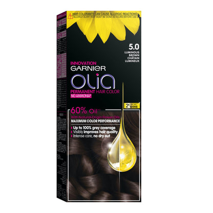 Olia No Ammonia Permanent Hair Colour 60ml 5.0 Luminous Brown