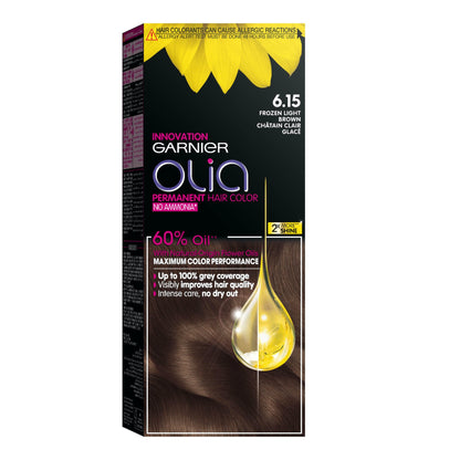 Olia No Ammonia Permanent Hair Colour 60ml 6.15 Frozen Light Brown