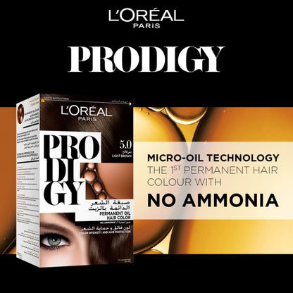 Prodigy No Ammonia Permanent Hair Colour 60ml 5.0 Light Brown|60ml