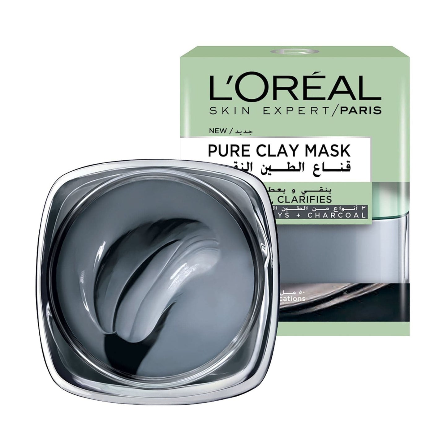 Pure Clay Black Face Mask Charcoal 50ml 50ml