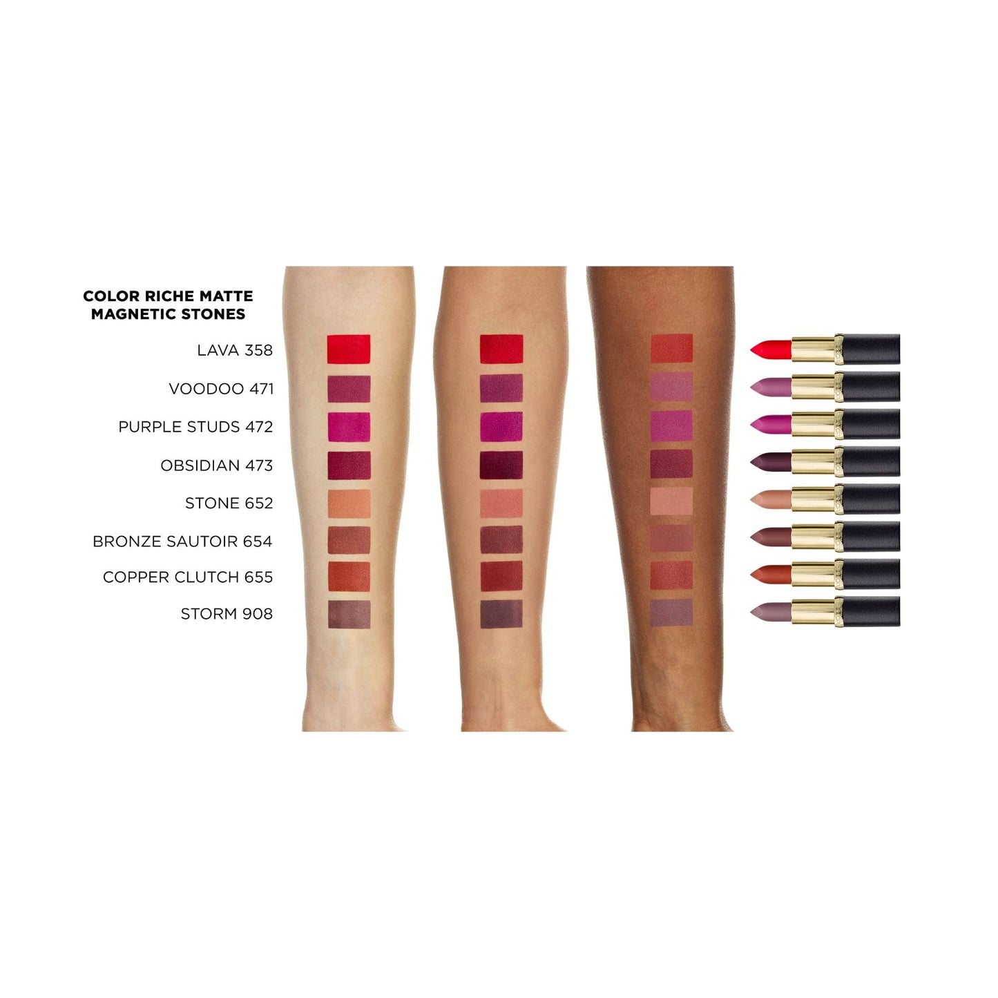 Colour Riche Magnetic Stones Matte Lipstick 4g 473 Obsidian|4g