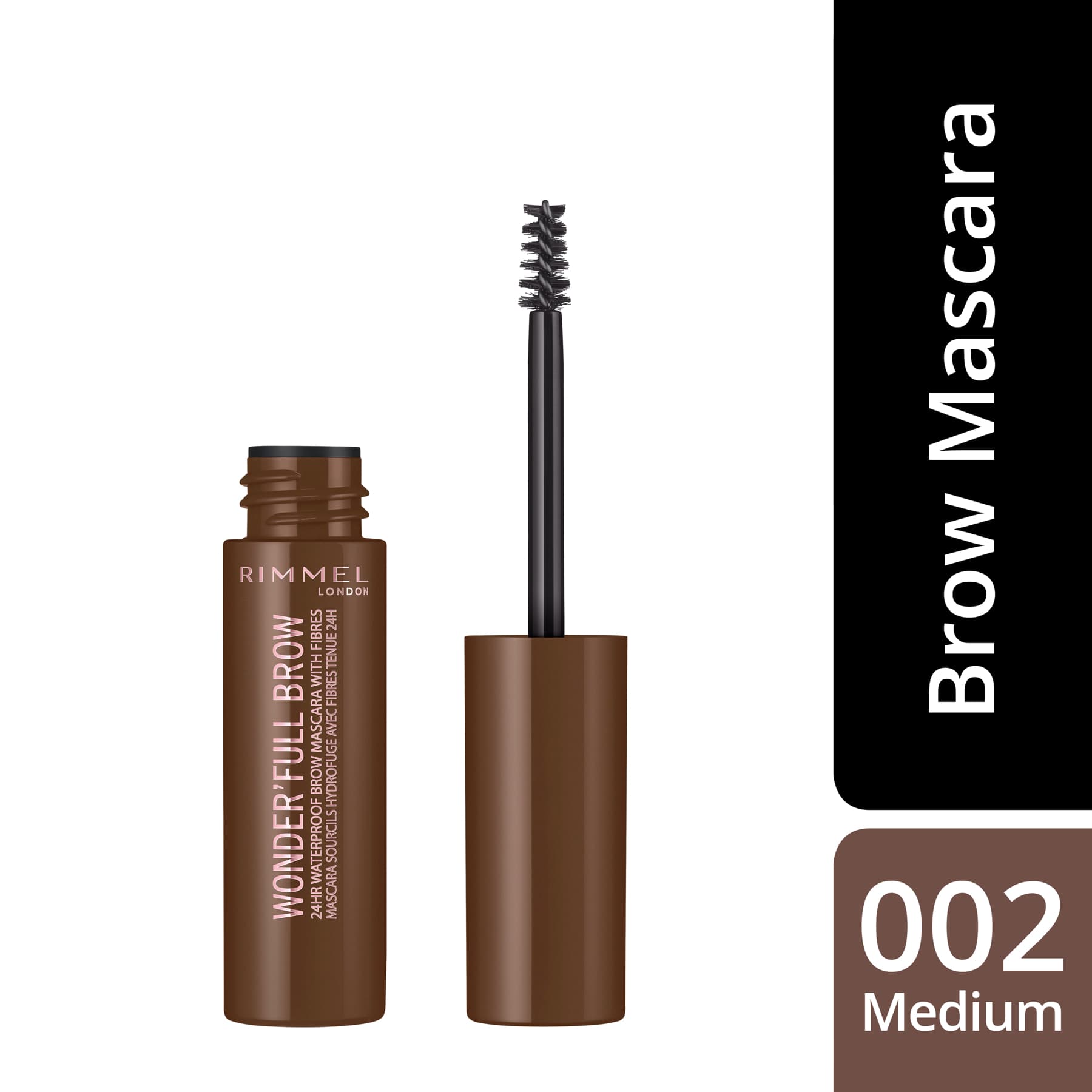 Wonder'Full 24Hr Waterproof Brow Mascara Gel 5ml 002 Medium Brown|5ml