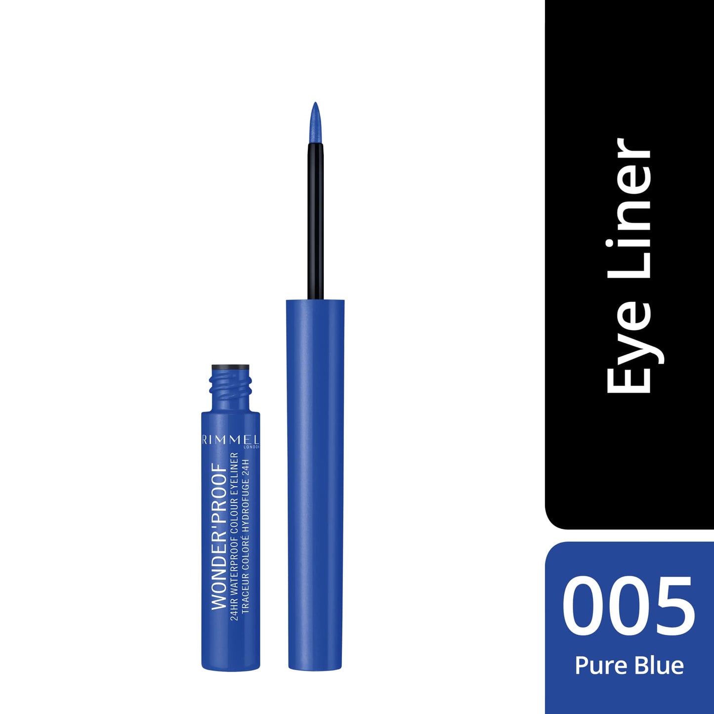 Wonder'Proof 24Hr Waterproof Colour Liquid Eyeliner 1.4ml 005 Pure Blue|1.4ml