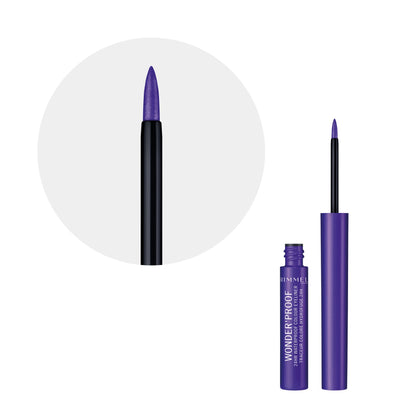 Wonder'Proof 24Hr Waterproof Colour Liquid Eyeliner 1.4ml 004 Deep Purple|1.4ml