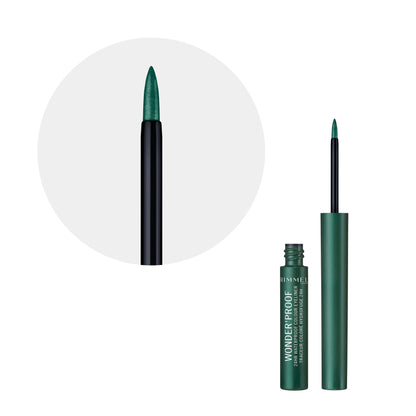 Wonder'Proof 24Hr Waterproof Colour Liquid Eyeliner 1.4ml 003 Precious Emerald|1.4ml