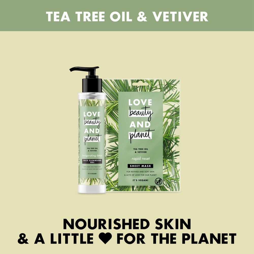 Rapid Reset Sheet Mask Tea Tree Oil & Vetiver 1pc 21ml