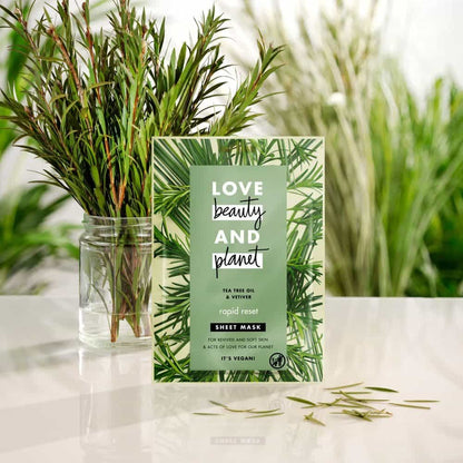 Rapid Reset Sheet Mask Tea Tree Oil & Vetiver 1pc 21ml