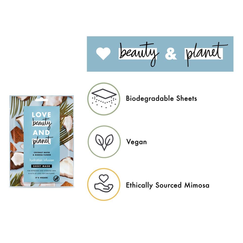 Hydration Infusion Sheet Mask Coconut Water & Mimosa Flower 1pc 21ml