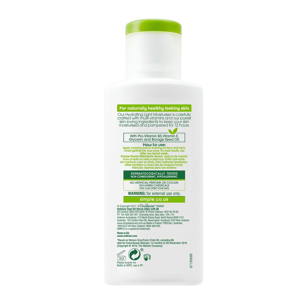 Hydrating Light Face Moisturiser Cream 125ml 125ml