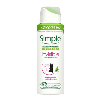 Invisible Anti-Perspirant Deodorant Spray Vanilla & Peach 125ml 125ml
