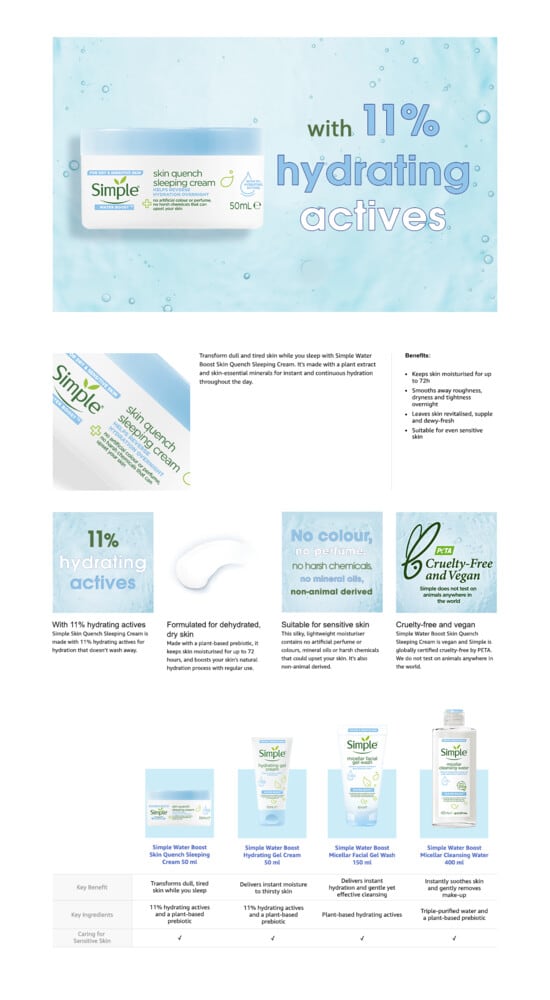 Water Boost Skin Quench Sleeping Night Cream 50ml 50ml