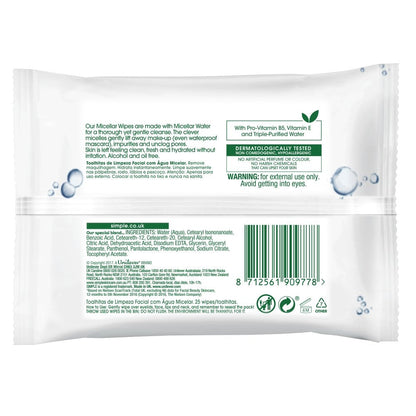 Micellar Cleansing Facial Makeup Removing Wipes 25pcs 25pcs