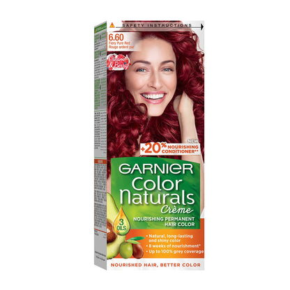 Colour Naturals Permanent Hair Colour 60ml 6.60 Fiery Pure Red
