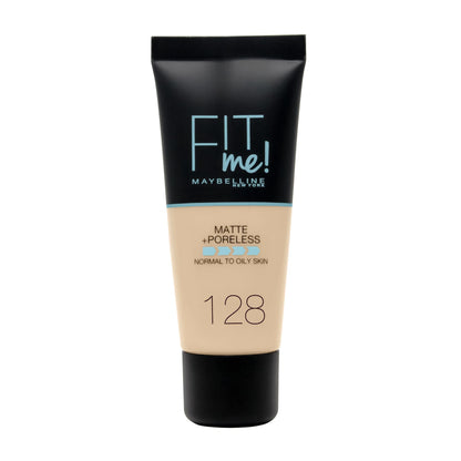 Fit Me Matte + Poreless Foundation Matte Finish 30ml 128 Nude|30ml